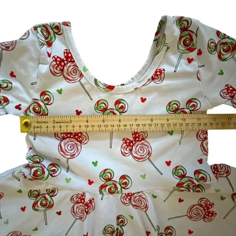 Wild Rich Kids twirl dress girls size 11/12 disney christmas lollipops print - Picture 8 of 10